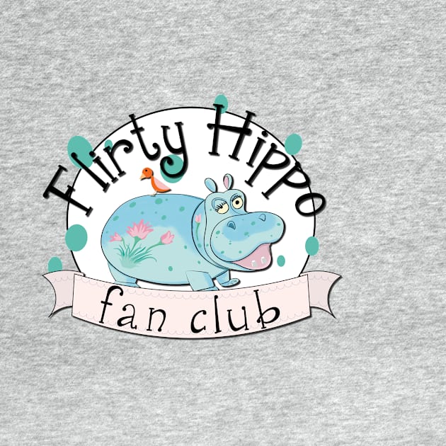Small World Flirty Hippo Fan Club by WearInTheWorld